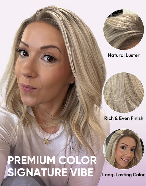 Alva- Influencer Inspired True-Hold Glueless Ombre Ash Blonde Wavy Bob Wig Human Hair