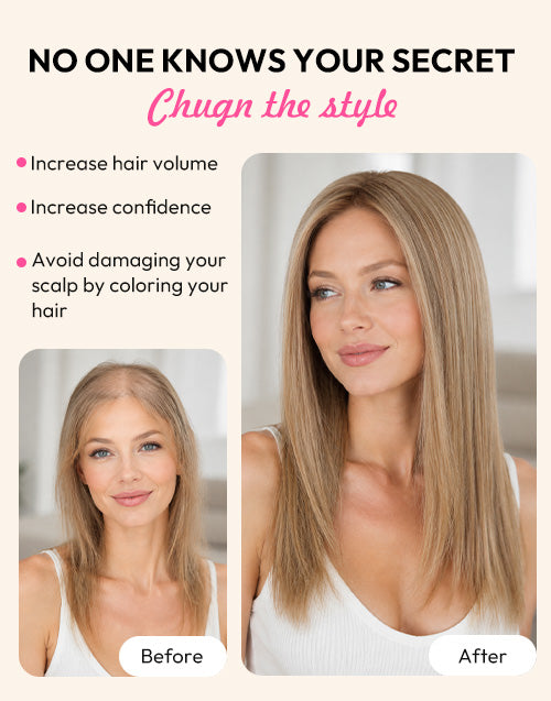 7"x6" Fine Mono Human Hair Topper Full Coverage For Thinning Hair Clip-In Human Hair Topper