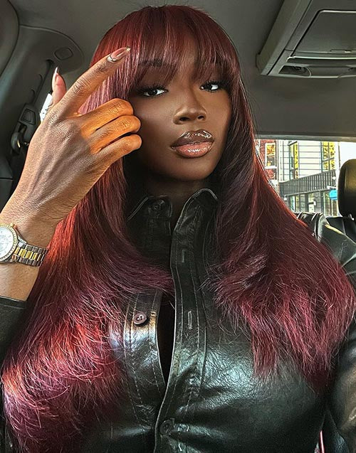 Gina- Smart-Fit Pull Go Face Framing Layered Wig With Air Bangs Pre Everything 7X5 Partingmax Glueless Wigs