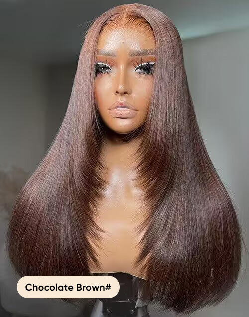 Cherry- Pre Everything Skip The Stylist Go Glueless 9x6 Pre Cut Lace Layer Cut Straight Wig