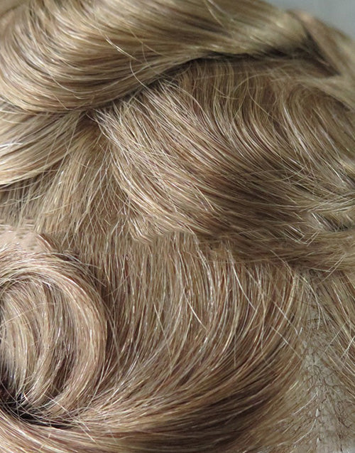 8x10in Fine Mono Center Poly with Gauze in Front Indian Human Hair Replacement Mens Toupee Hair System Men Wigs