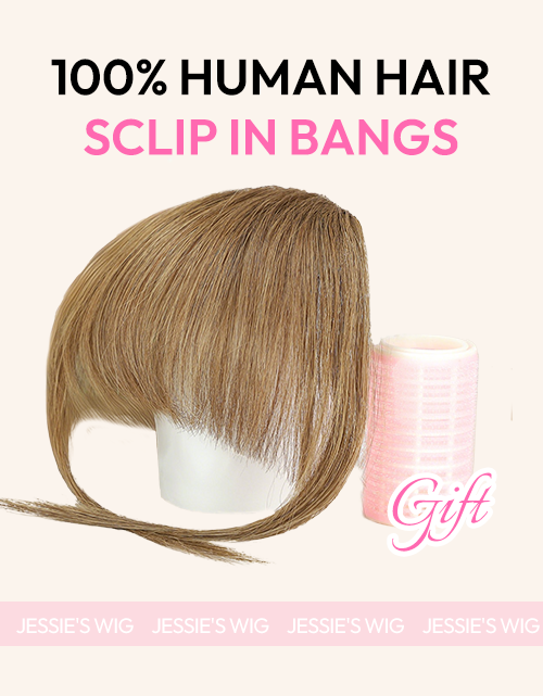 #8/#613/#18/Black/Dark Brown/Medium Brown/Soft Brown Clip in Bangs Daily Wear Real Human Hair Clip On Bangs