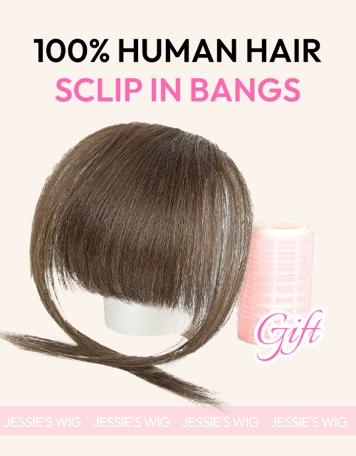 Soft Brown Color Clip in Bangs For Women 100% Real Human Hair Clip On Bangs Daily Wear