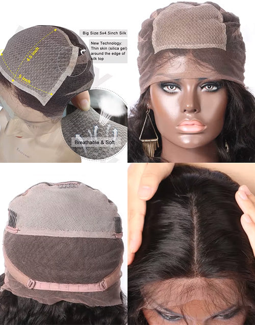 Santa-  5x5 Silk Top Full Lace Wig Straight Hair Wig Real Human Hair Wig