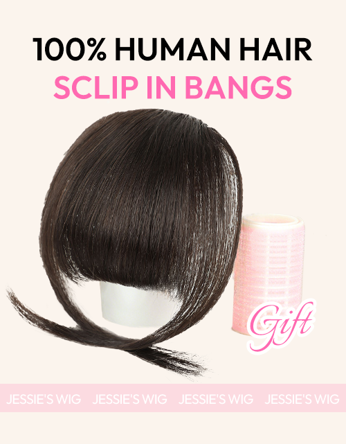 Dark Brown Color Clip in Bangs Daily Wear Real Human Hair For Women Clip On Bangs