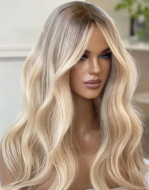 [Ready To Ship Only For US] Betti-True Hold Glueless Highlight Ombre Blonde Natural Wave Wig Pre Cut 13x4/5.5x5.5 Lace