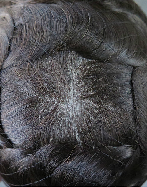 8"x10" Super Thin Skin 2-3mil V Loop All Over 6" Hair Toupee Hairpieces for Men Indian Cuticle Human Hair