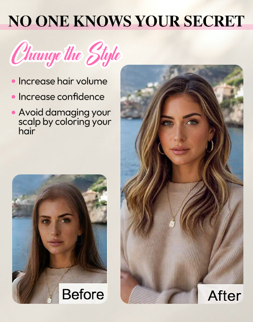 16" 7.5x7.5inch Large Base Highlights Hair Toppers For Women Zero-Net Real Human Hair Toppers With Thinning Hair For Daily Wear