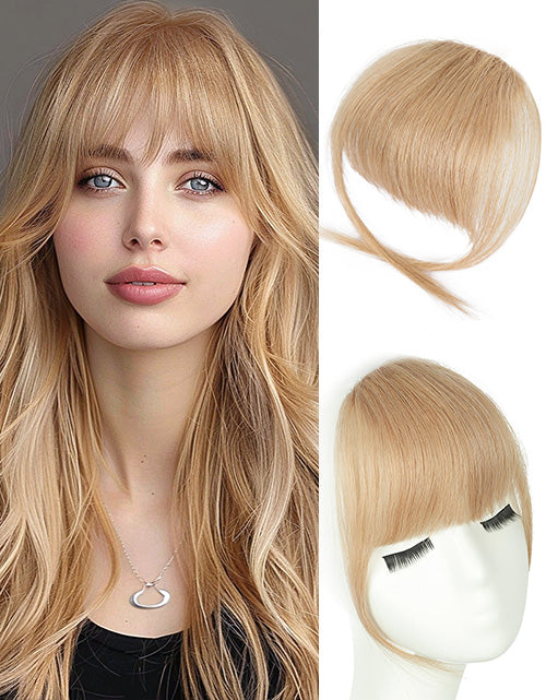 #18 Clip in Bangs Real Human Hair Clip On Bangs For Women Daily Wear