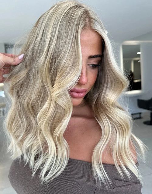 Ally- Blonde Highlight Wavy 13x4 Lace Front Wigs 100% Human Hair Wigs For Women