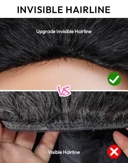 22" Kinky Wave Half Wig Human Hair Blow Out Style 1 Wig 3 Different Looks Flash Deal