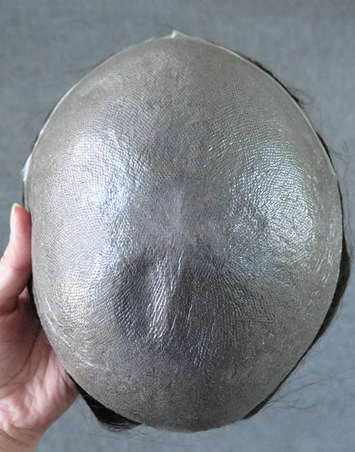 8"x10" Super Thin Skin 2-3mil V Loop All Over 6" Hair Toupee Hairpieces for Men Indian Cuticle Human Hair