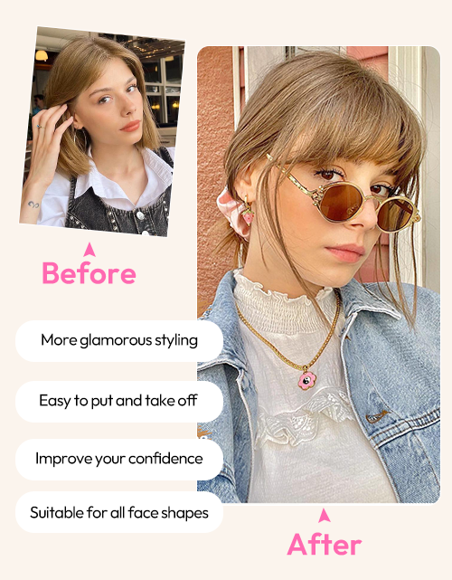 #8/#613/#18/Black/Dark Brown/Medium Brown/Soft Brown Clip in Bangs Daily Wear Real Human Hair Clip On Bangs