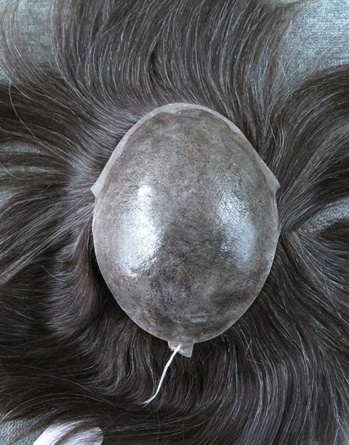 7"x9" Hair Toupee for Men European Virgin Human Hair Injection Thin Skin