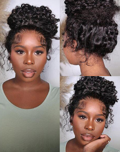 Water Wave Invisi Strap Snug Fit 360 Lace Frontal Bleached Knots Pre Cut Lace Wig