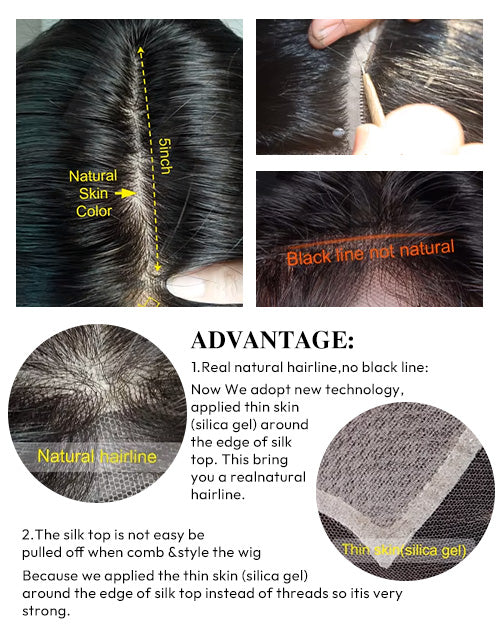 Santa-  5x5 Silk Top Full Lace Wig Straight Hair Wig Real Human Hair Wig