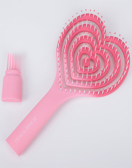 Heart-Shaped Fluffy Bone Comb Head Massage Artifact Detangling Brush For Curly Hair Thick Hairbrush Styling Tools