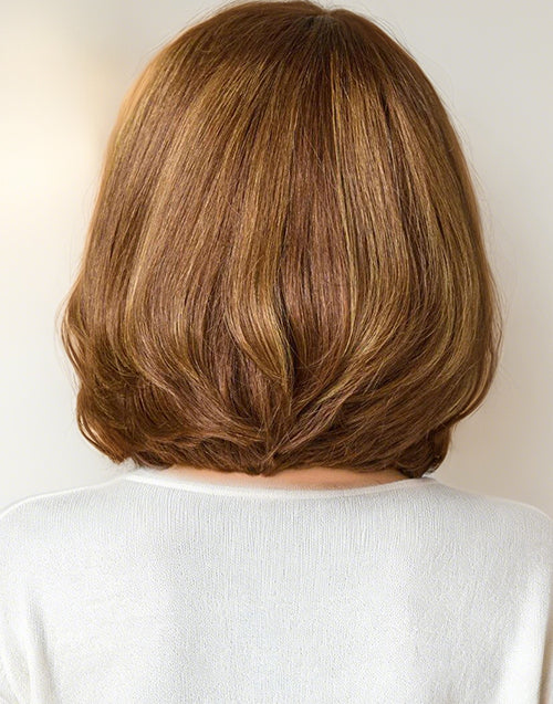 Kia- Toffee Brown Mix Blonde Layered Cut Glueless 13x5 Pre Cut Lace Bob Wig