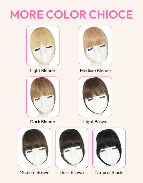 Medium Brown Color Clip in Bangs Real Human Hair Clip On Bangs Daily Wear