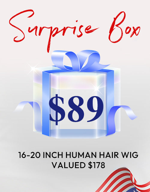 $89 Surprise Box Win One 100% Human Hair Wig Flash Sale
