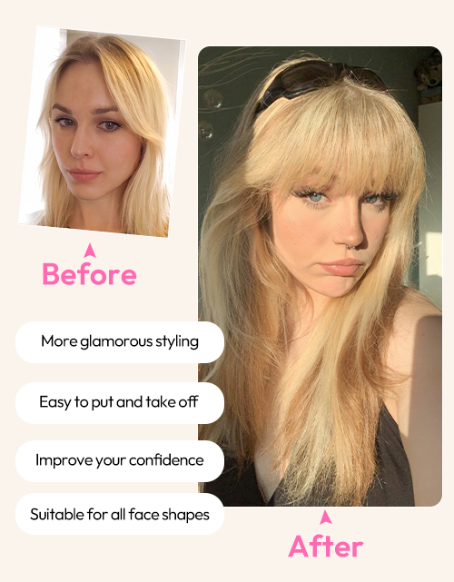 #8/#613/#18/Black/Dark Brown/Medium Brown/Soft Brown Clip in Bangs Daily Wear Real Human Hair Clip On Bangs