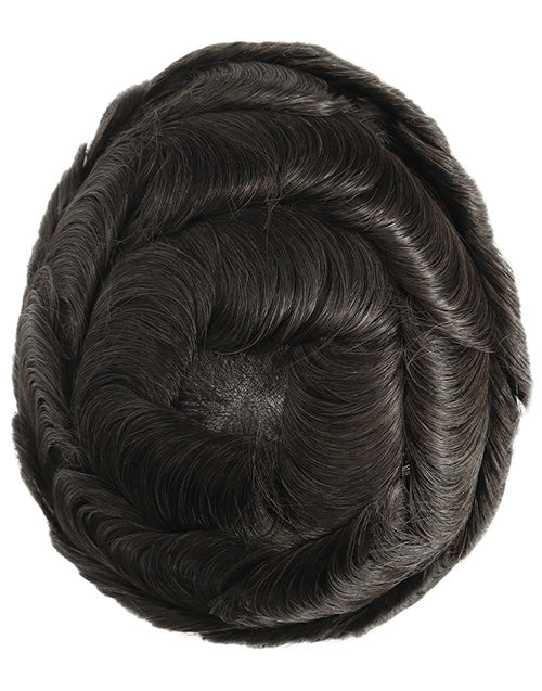 8"X10" Toupee for Men Welded Lace Super Fine Welded Mono With 1cm Apart Stitching All Over Indian Human Hair