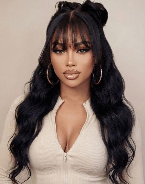 $99=2 WIGS|18" 13x5 Lace Straight Wig +16" Body Wave 13x5 Pre Cut Lace Wig With Bangs Flash Deal