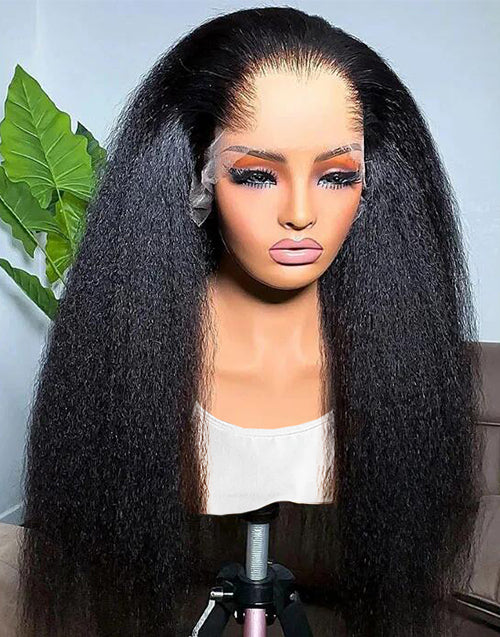 Lagos M Hairline Kinky Straight 13x5 Pre Everything Wig Real HD Lace Modify Face Shape Glueless Wig