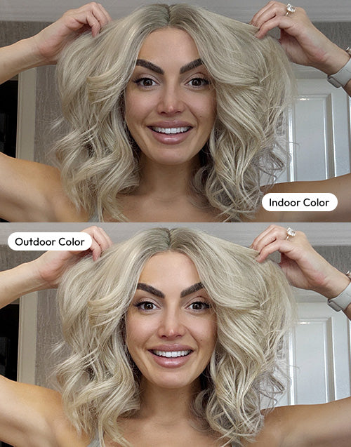 Kora- Upgrade True-Hold Glueless Ombre Ash Blonde Wavy 5.5x5.5 Lace Bob Wig