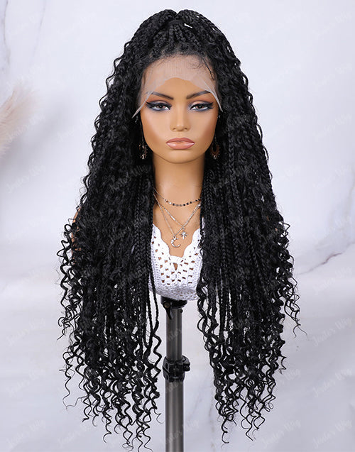 $79.99 36"  9x6 Lace Braided Knotless Boho Box Braids Lace Wig Flash Deal