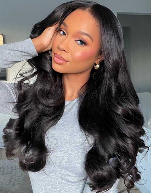 [Ready To Ship]Body Wave 13x5 Pre Cut Lace Glueless Wig Soft Human Hair