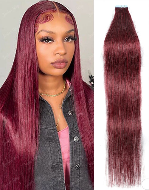 #99J Hair Tape Straight Human Hair Extensions