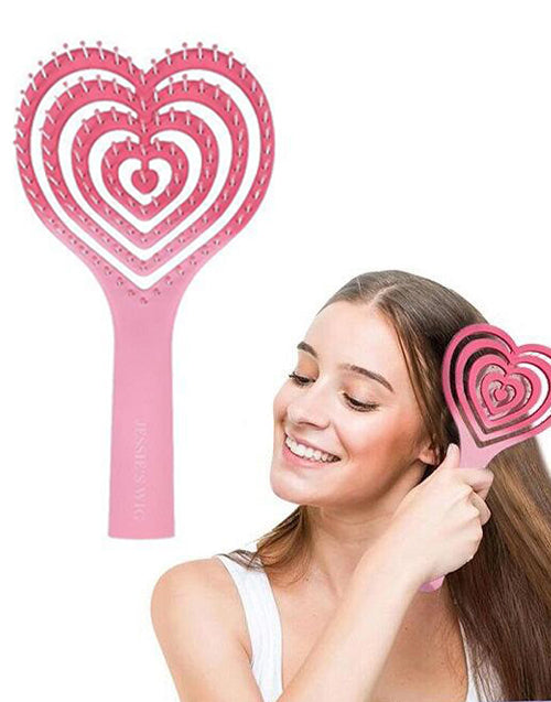 Heart-Shaped Fluffy Bone Comb Head Massage Artifact Detangling Brush For Curly Hair Thick Hairbrush Styling Tools