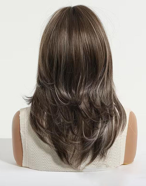 Barbara- Minimalist Lace Highlight Blonde Layer Cut Straight Wig With Bangs For Women