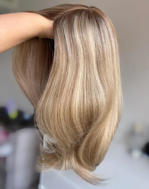 Evan- Balayage Blonde Wavy 360 Lace Wig For Women Real Human Hair