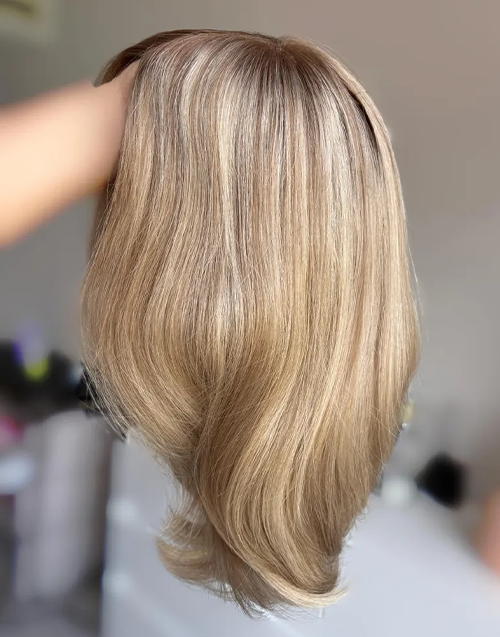 Evan- Balayage Blonde Wavy 360 Lace Wig For Women Real Human Hair