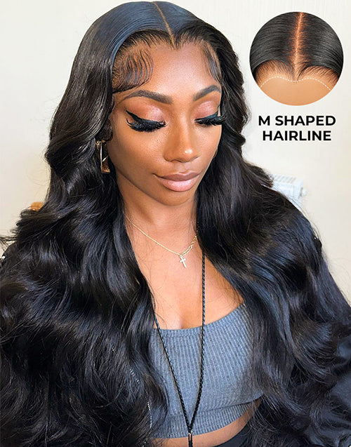 Widows Peak M Hairline Body Wave 13x5 Pre Everything Wig Real HD Lace Single Tiny Knots