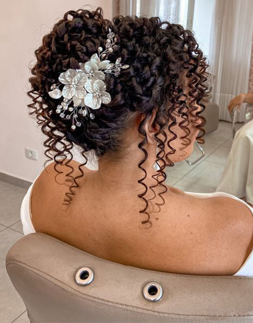 Bridal Wedding Classic Look Curly 360 Lace Wig Pre Plucked Human Hair Wig