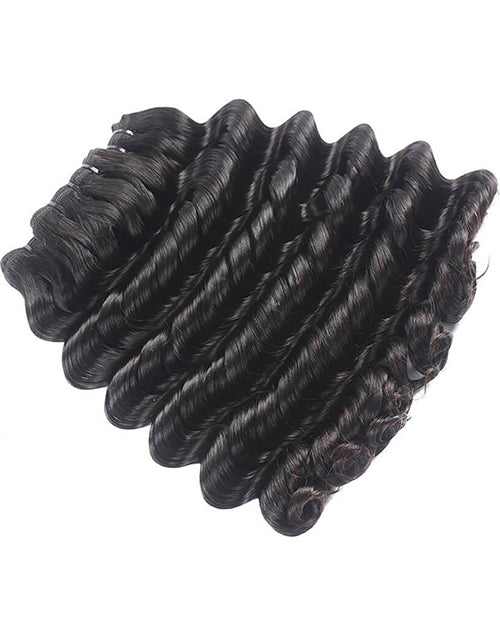 {15A 3Pcs} Deep Wave Super Double Drawn Full End 3 Bundles/Pack Human Hair Extensions