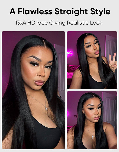 20"=$99 22"=$119 Straight Real HD 4x4 Lace Glueless Wig Flash Deal