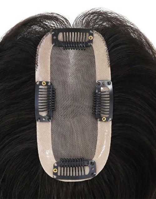 6x12cm Human Hair Topper For Women Mono Base Hair Toupee For Thinning Partline