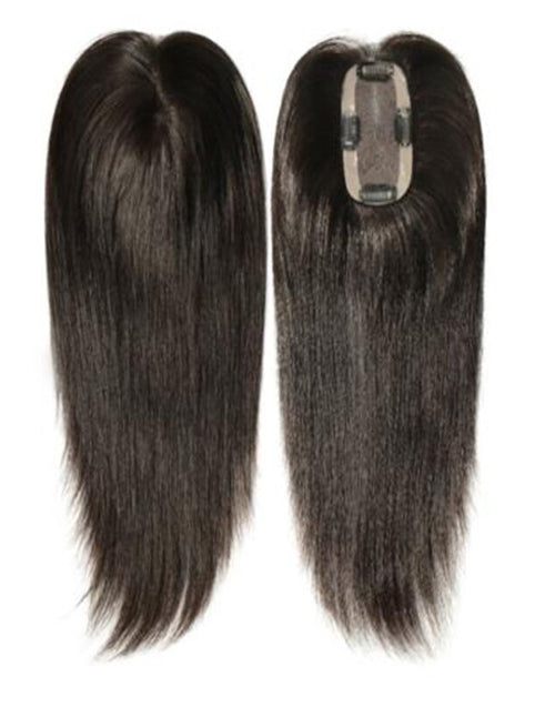 6x12cm Human Hair Topper For Women Mono Base Hair Toupee For Thinning Partline