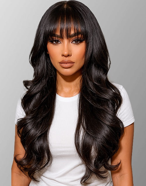 Wynn- Smart-Fit Pull Go Glueless Wig Butterfly Style Wig With Bangs Loose Wavy Wig Pre Cut Lace Wig