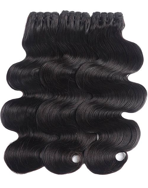 {15A 3Pcs} Super Double Drawn Body Wave Full End 3 Bundles/Pack Human Hair Extensions