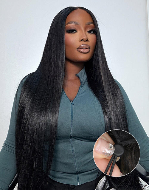 Glueless Pull Go 6x5 Wigs With Straight Hair Wig Suitable All Head Size Pre Cut Lace