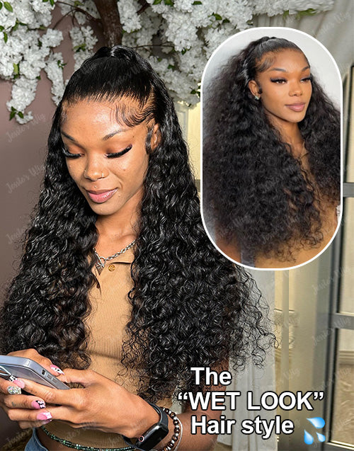 26" Only $179 Edith- Pull Go 7x5 13X5 Pre Everything Glueless Water Wave Wigs Pre Cut Lace Flash Sale