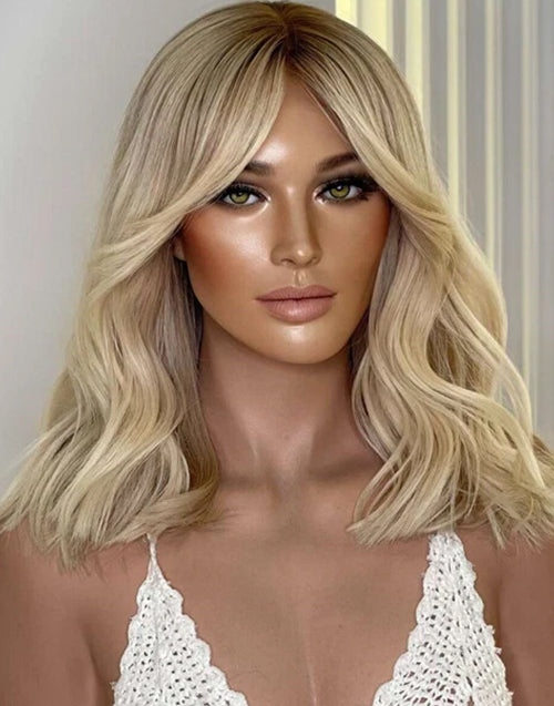 Corneta- True-Hold Glueless Ombre Platinum Blonde 13x4 Lace Frontal Human Hair Wigs