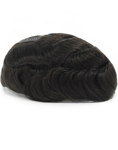 5" Toupee for Men Korea Lace With Poly Skin in Perimeter Indian Human Hair