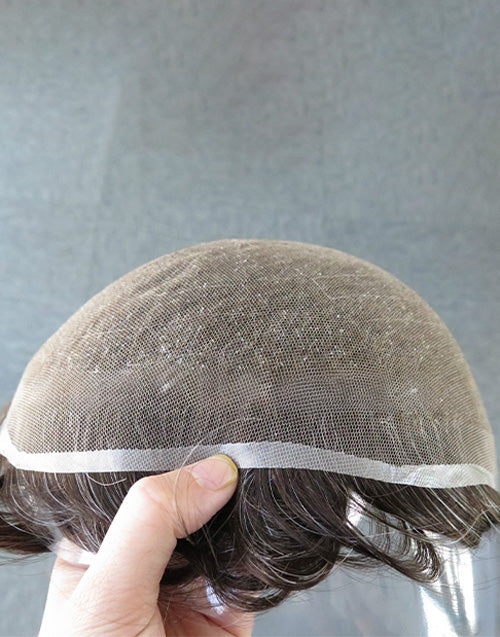 8"x10" Full French Lace 6" Hair Toupee Hairpieces for Men Indian Cuticle Remy Human Hair