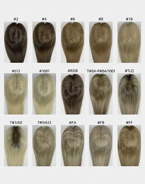 Custom Made 5.5X6.5 5X5 Mono Top Human Hair Topper For Thinning Hair Or Hair Loss